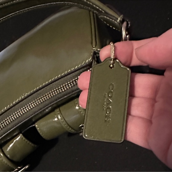 Coach Olive Green Shoulder Crossbody Bag with Big Buckle Details. NWT. SALE!!!! - Picture 6 of 12